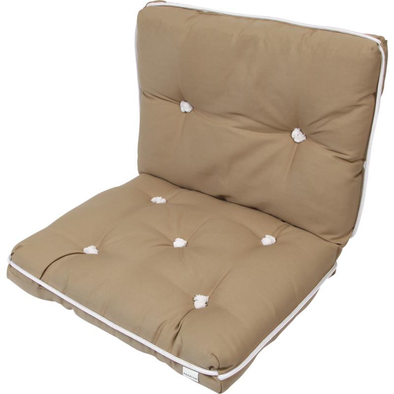 Sprenger Kapok Kissen Sitzkissen doppelt beige