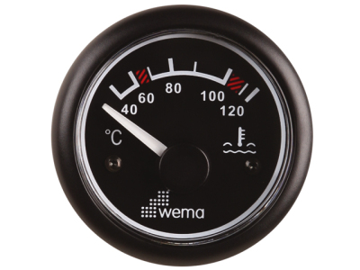 Wema Anzeige Wassertemperatur schwarz