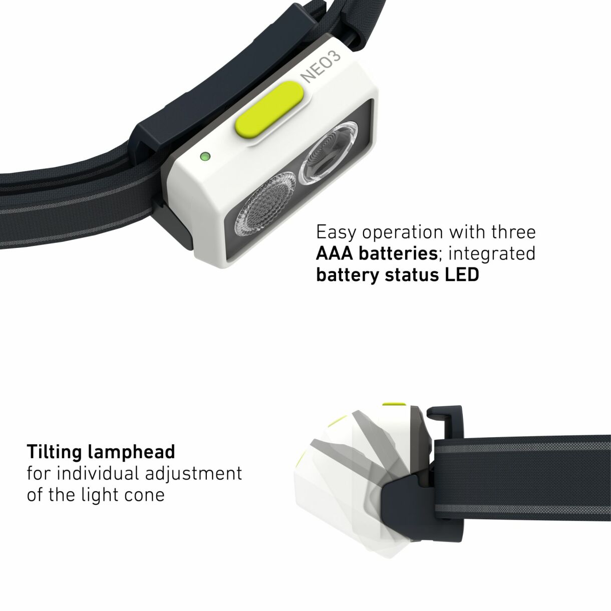 LED LENSER® Stirnlampe NEO3 Black