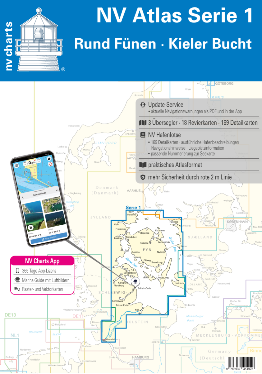 NV Charts Atlas Serie 1, Rund Fünen - Kieler Bucht 2026