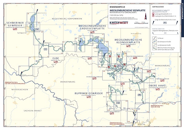 Kartenwerft BINNENKARTEN ATLAS 2 Mecklenburgische Seenplatte 