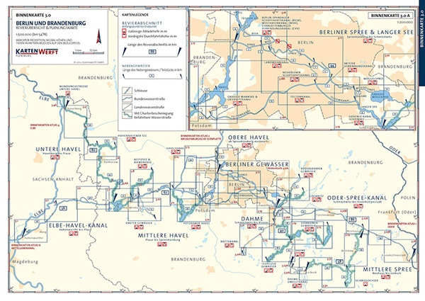 Kartenwerft BINNENKARTEN ATLAS 3 Berlin und Brandenburg 