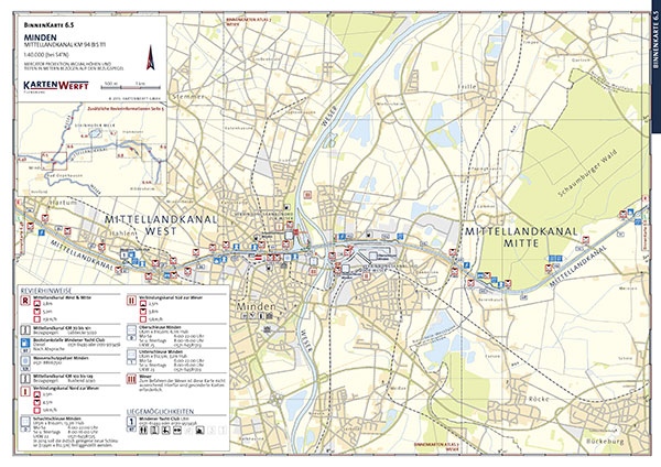 Kartenwerft BINNENKARTEN ATLAS 6 Mittellandkanal und Mittelweser