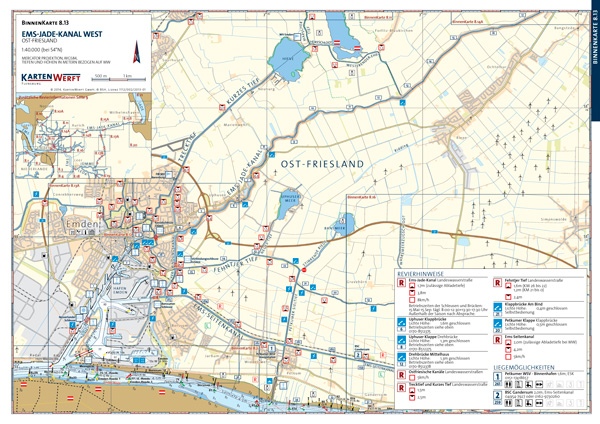 Kartenwerft BINNENKARTEN ATLAS 8 Ems und Friesland 
