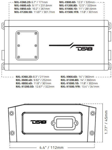 DS18 Verstärker NXL-X600.4D / 4-Kanal