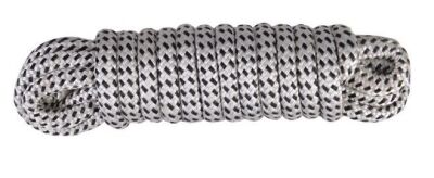 Talamex Festmacher PES geflochten mit Augspleiß+Takling weiß/schwarz 14mm 15m