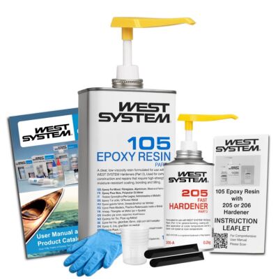 West System A-Pack 1kg 105 Harz + 200g 205 schneller Härter *komplett Set*