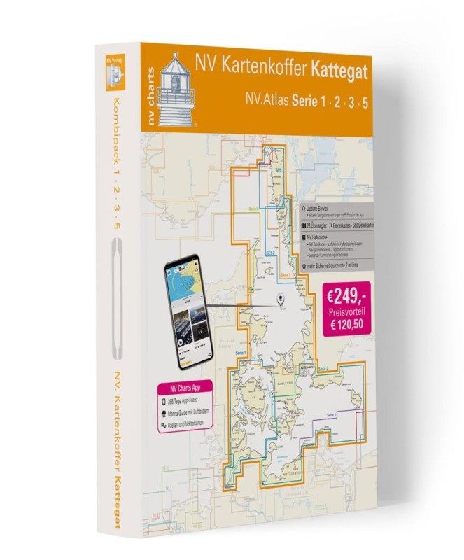 NV Charts Kartenkoffer Kattegat, 1, 2, 3, 5.1, 5.2  Edition 2025