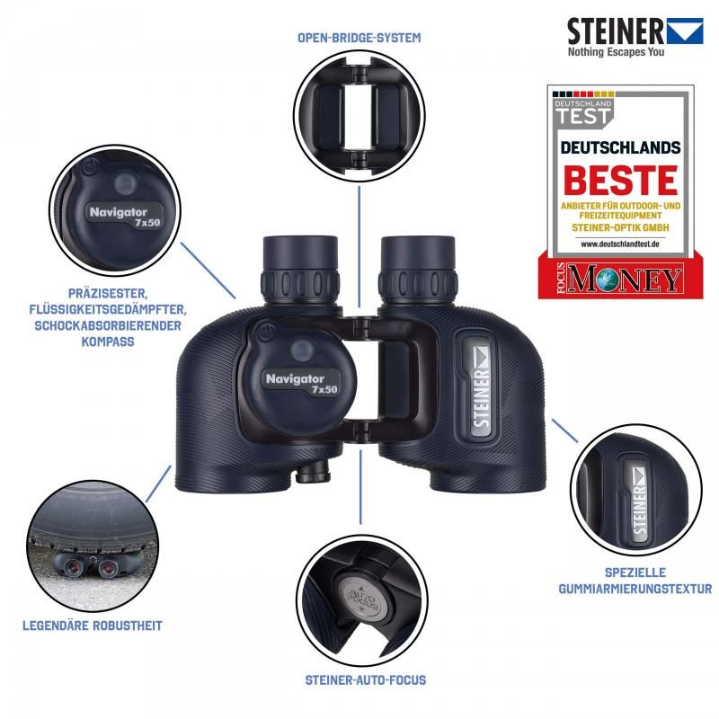 Steiner Fernglas Navigator 7x50C Kompass *NEU*